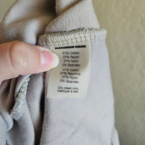 T by Alexander Wang Zip Front Ponte Square Neck Mini Dress - Picture 8 of 8